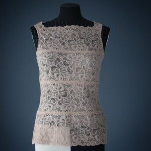 Nude colour lace top